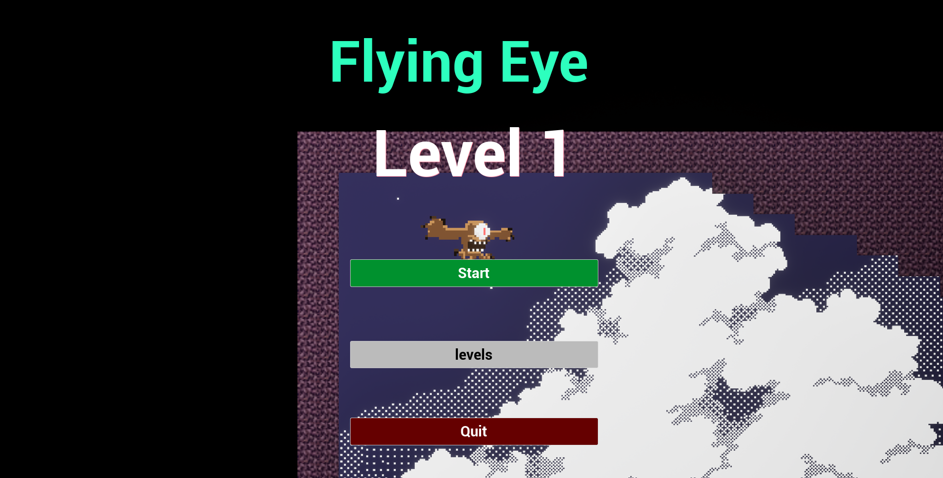 Flying Eye Game menu